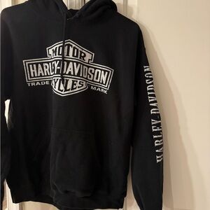 Harley-Davidson Black and White Logo Hoodie